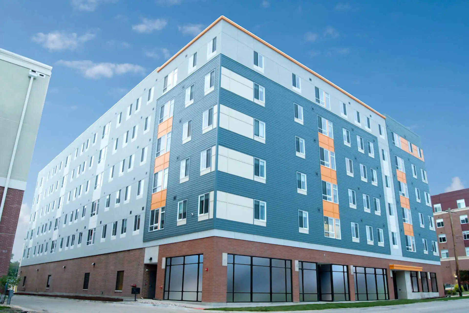 exterior view of the flats at isu apartments